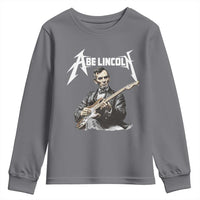 Abe Lincoln Playing Electric Guitar Rocker Youth Sweatshirt