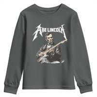 Abe Lincoln Playing Electric Guitar Rocker Youth Sweatshirt