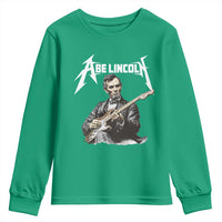 Abe Lincoln Playing Electric Guitar Rocker Youth Sweatshirt