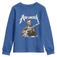 Abe Lincoln Playing Electric Guitar Rocker Youth Sweatshirt