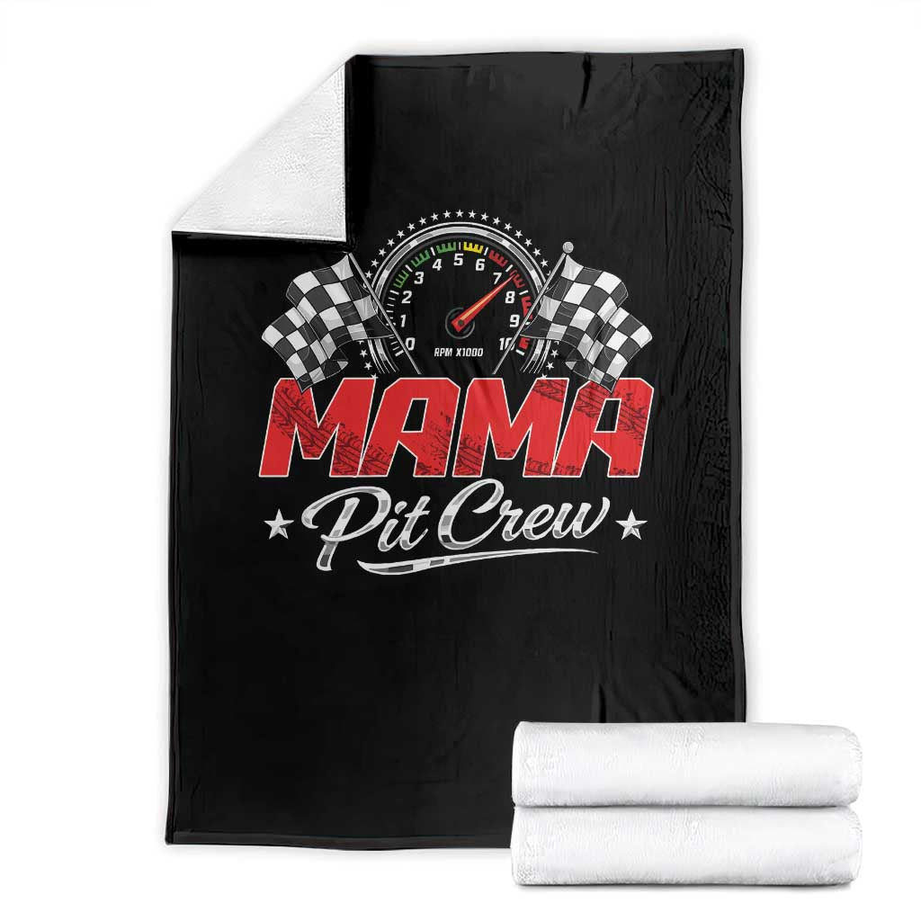 Mama Pit Crew Throw Blanket Racing Family Matching Mothers Day