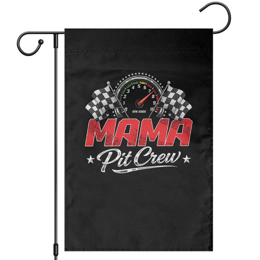 Mama Pit Crew Garden Flag Racing Family Matching Mothers Day