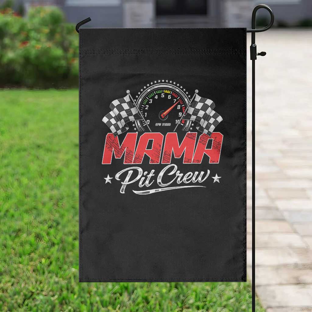 Mama Pit Crew Garden Flag Racing Family Matching Mothers Day