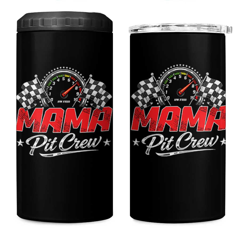 Mama Pit Crew 4 in 1 Can Cooler Tumbler Racing Family Matching Mothers Day