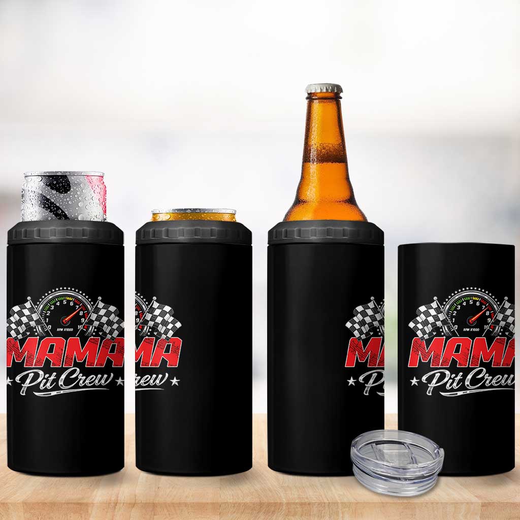 Mama Pit Crew 4 in 1 Can Cooler Tumbler Racing Family Matching Mothers Day