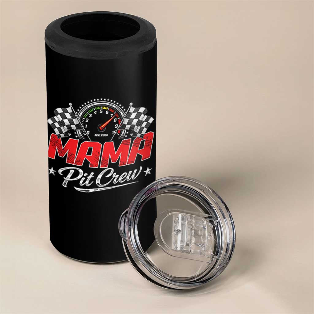 Mama Pit Crew 4 in 1 Can Cooler Tumbler Racing Family Matching Mothers Day