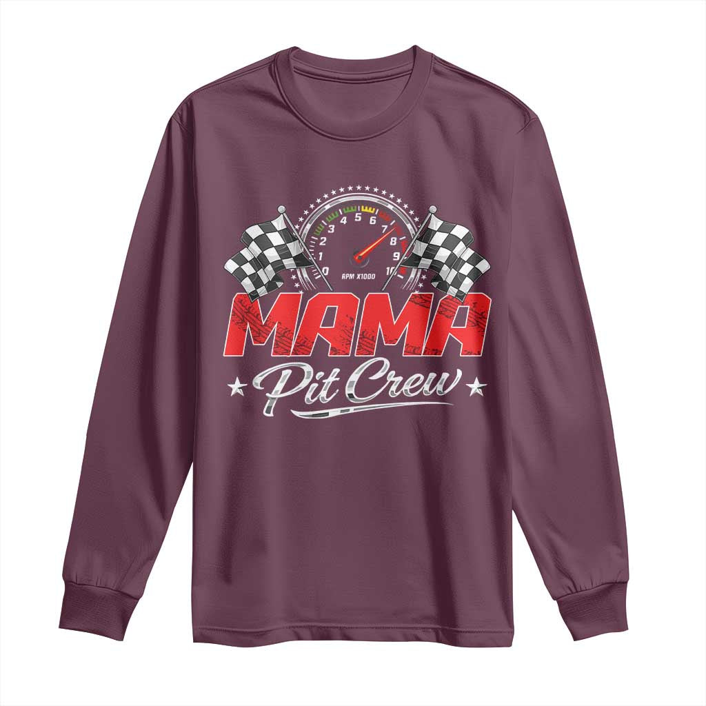 Mama Pit Crew Long Sleeve Shirt Racing Family Matching Mothers Day