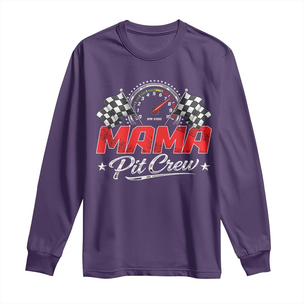 Mama Pit Crew Long Sleeve Shirt Racing Family Matching Mothers Day