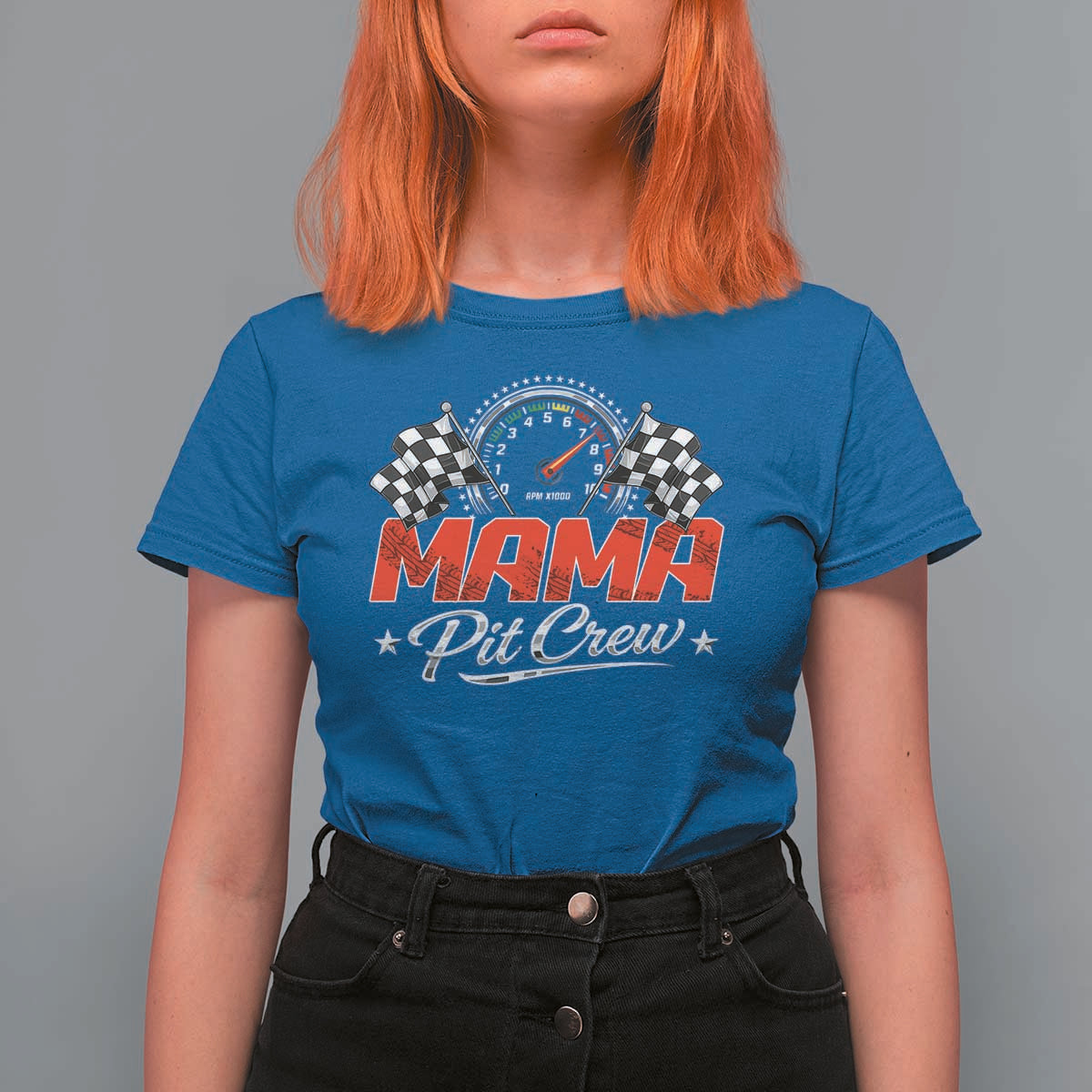 Mama Pit Crew T Shirt For Women Racing Family Matching Mothers Day