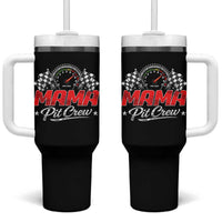Mama Pit Crew Tumbler With Handle Racing Family Matching Mothers Day
