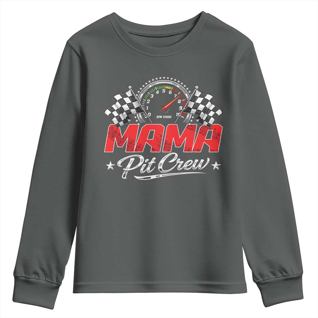 Mama Pit Crew Youth Sweatshirt Racing Family Matching Mothers Day