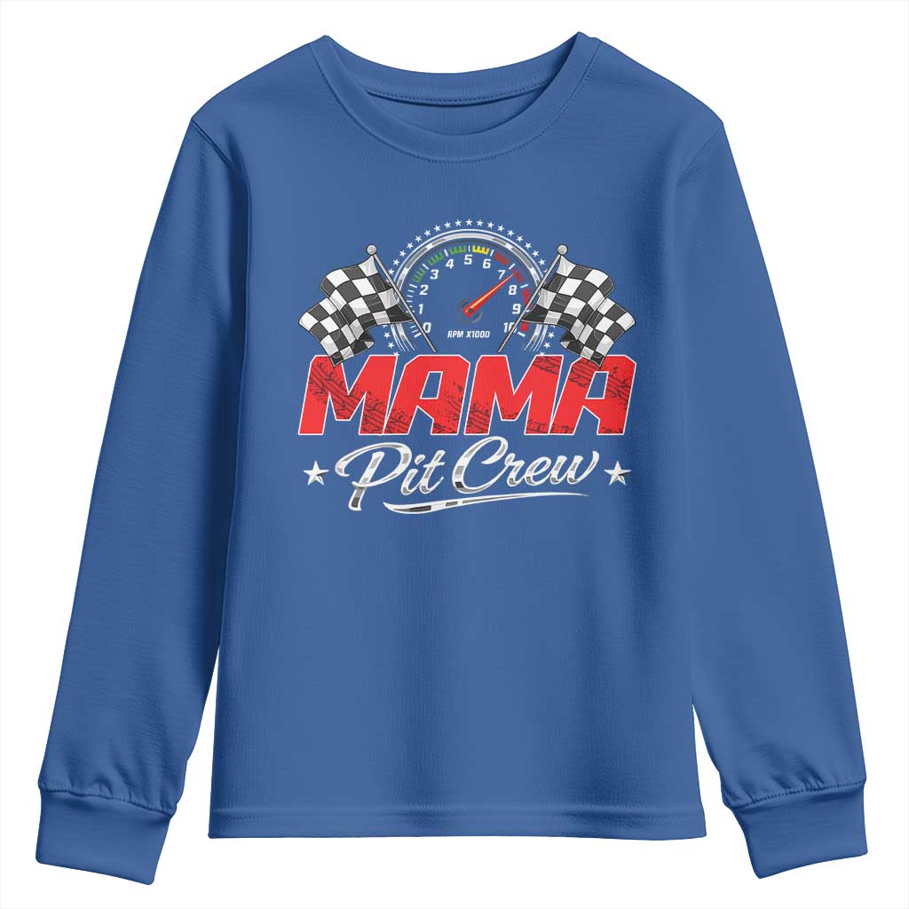 Mama Pit Crew Youth Sweatshirt Racing Family Matching Mothers Day