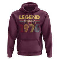 May 50th Birthday Hoodie Legends Since May 1976 Retro Bday