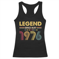 May 50th Birthday Racerback Tank Top Legends Since May 1976 Retro Bday