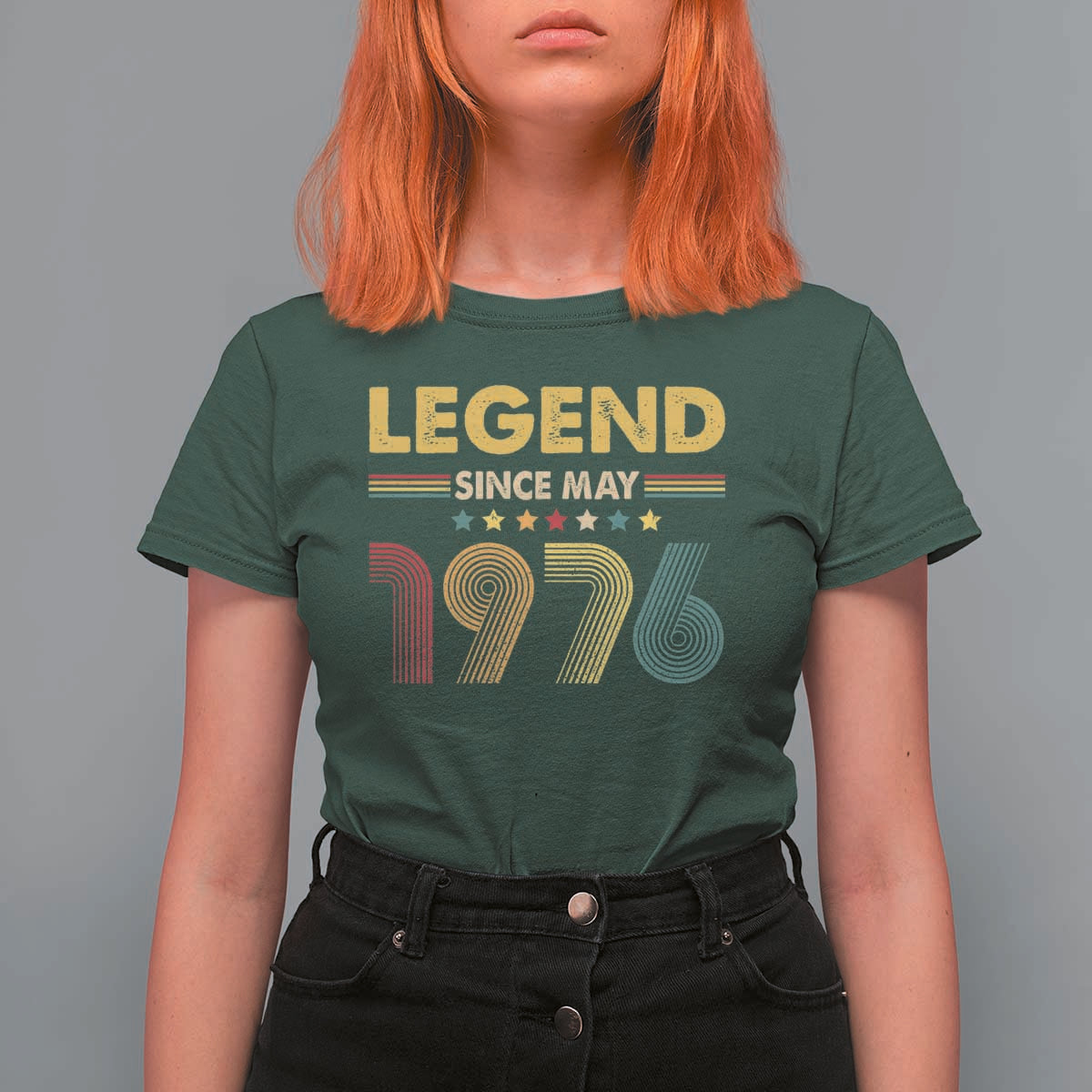 May 50th Birthday T Shirt For Women Legends Since May 1976 Retro Bday