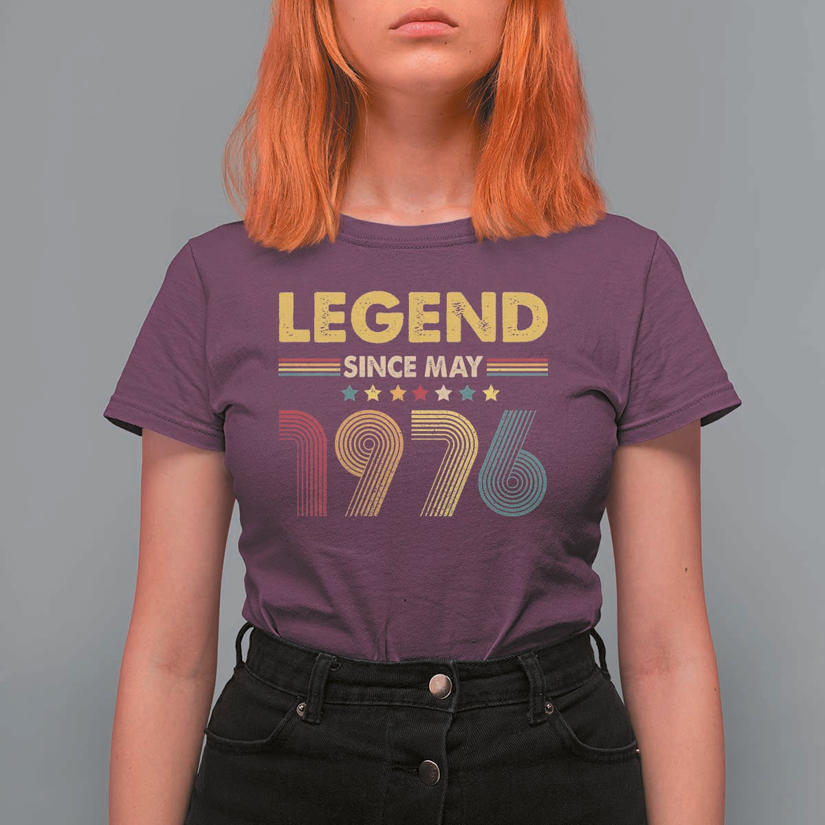 May 50th Birthday T Shirt For Women Legends Since May 1976 Retro Bday
