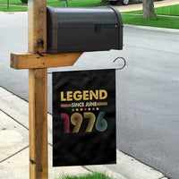 June 50th Birthday Garden Flag Legends Since June 1976 Retro Bday