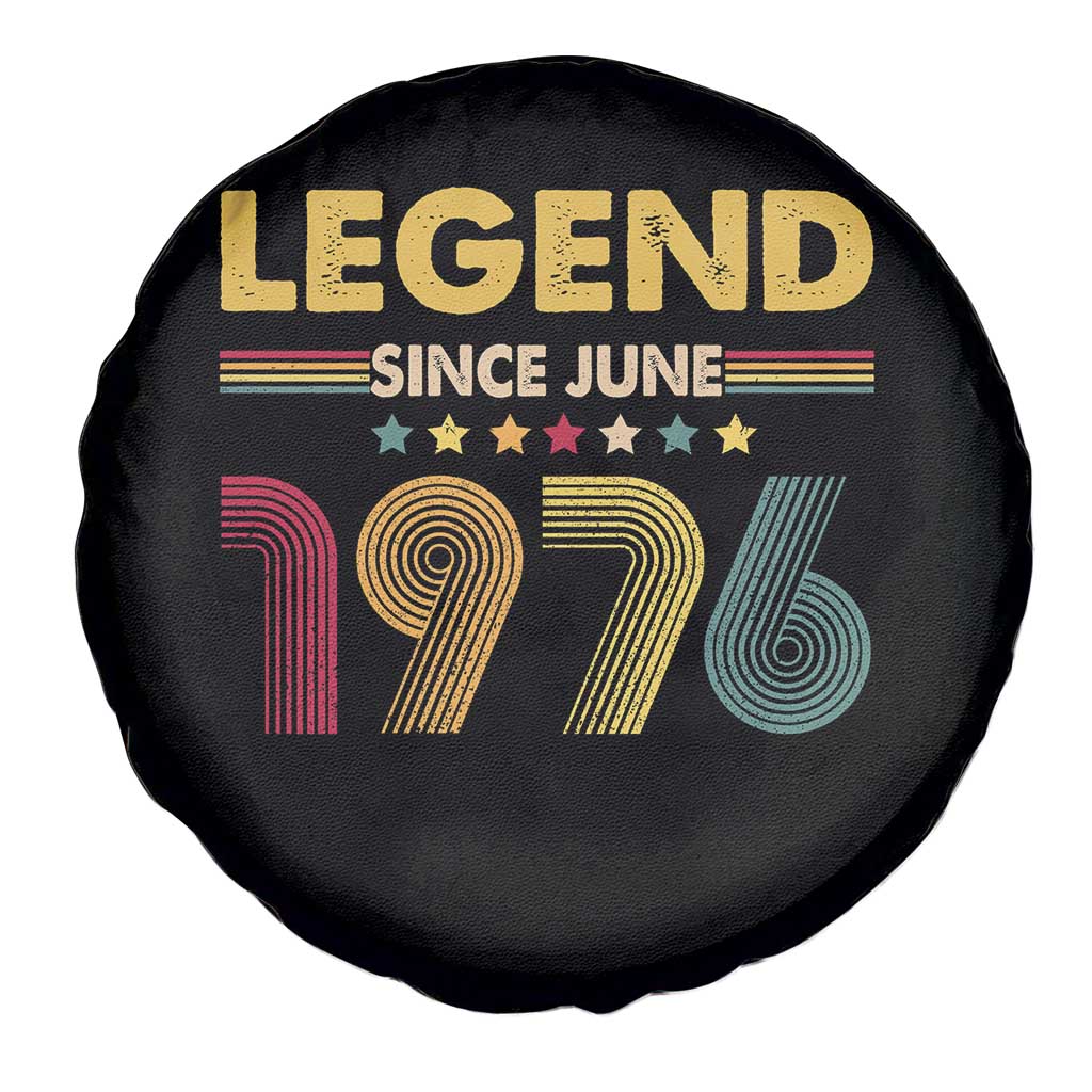June 50th Birthday Spare Tire Cover Legends Since June 1976 Retro Bday
