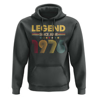 June 50th Birthday Hoodie Legends Since June 1976 Retro Bday