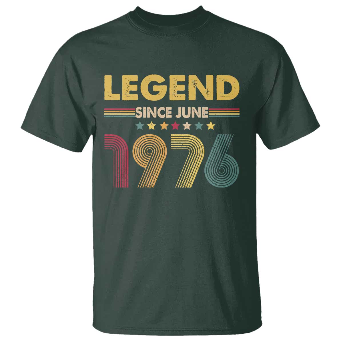 June 50th Birthday T Shirt Legends Since June 1976 Retro Bday