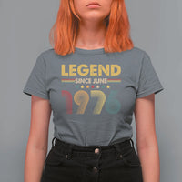 June 50th Birthday T Shirt For Women Legends Since June 1976 Retro Bday