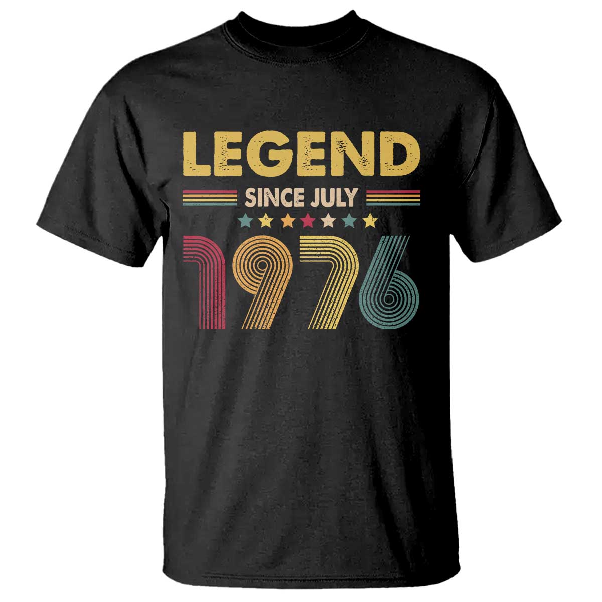 July 50th Birthday T Shirt Legends Since July 1976 Retro Bday