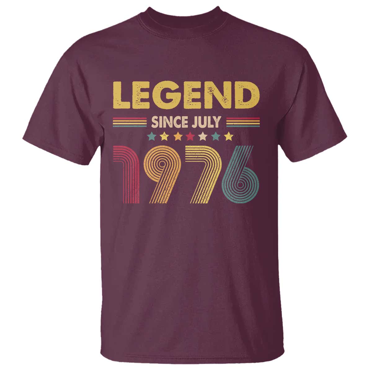 July 50th Birthday T Shirt Legends Since July 1976 Retro Bday