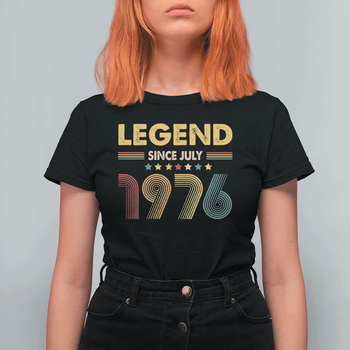 July 50th Birthday T Shirt For Women Legends Since July 1976 Retro Bday