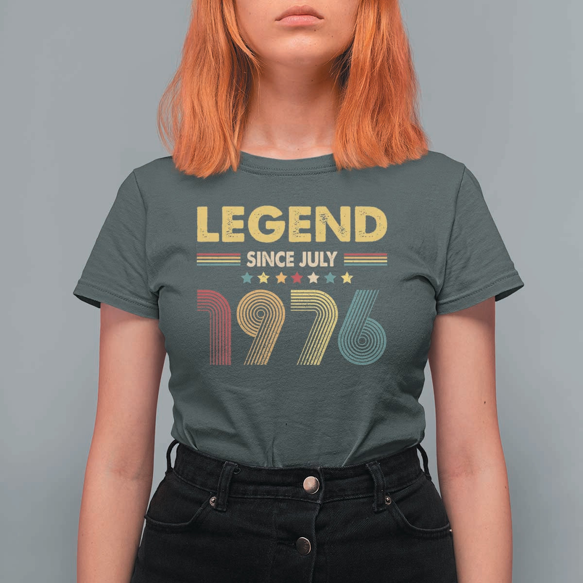 July 50th Birthday T Shirt For Women Legends Since July 1976 Retro Bday