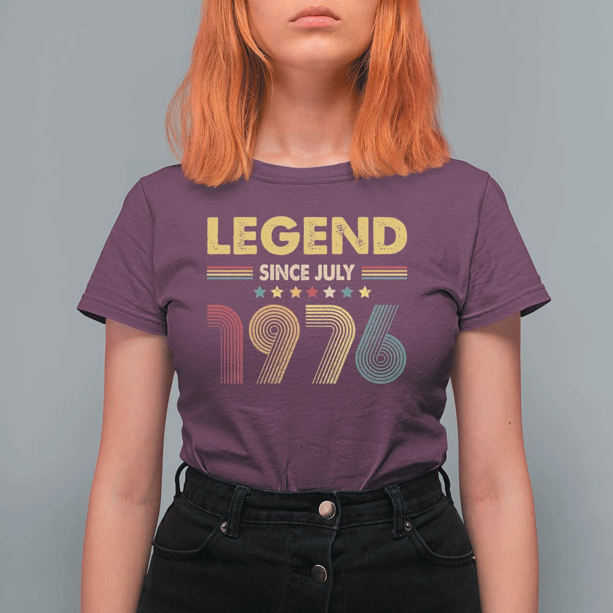 July 50th Birthday T Shirt For Women Legends Since July 1976 Retro Bday