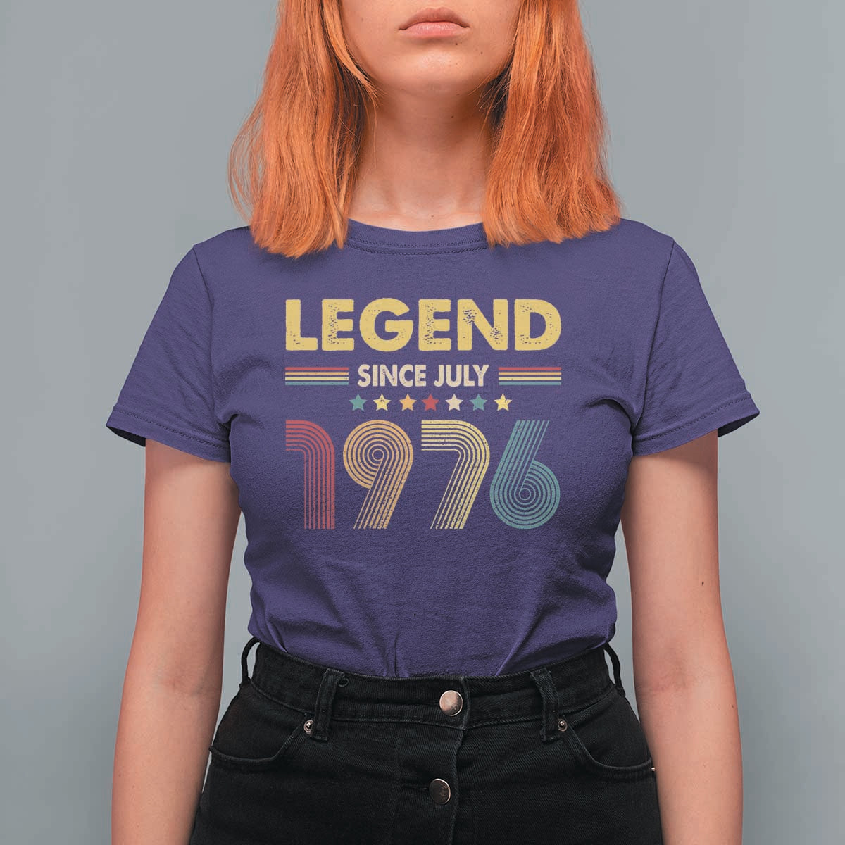 July 50th Birthday T Shirt For Women Legends Since July 1976 Retro Bday