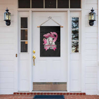 Talk Derby To Me Garden Flag Funny Horse Racing Oaks Derby Day Pink Ribbon