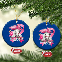 Talk Derby To Me Ceramic Ornament Funny Horse Racing Oaks Derby Day Pink Ribbon