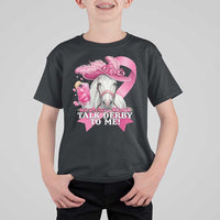 Talk Derby To Me T Shirt For Kid Funny Horse Racing Oaks Derby Day Pink Ribbon
