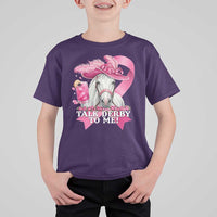 Talk Derby To Me T Shirt For Kid Funny Horse Racing Oaks Derby Day Pink Ribbon