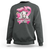 Talk Derby To Me Sweatshirt Funny Horse Racing Oaks Derby Day Pink Ribbon