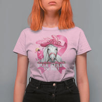 Talk Derby To Me T Shirt For Women Funny Horse Racing Oaks Derby Day Pink Ribbon