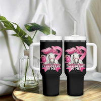 Talk Derby To Me Tumbler With Handle Funny Horse Racing Oaks Derby Day Pink Ribbon