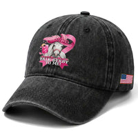 Talk Derby To Me Washed Cotton Baseball Cap Funny Horse Racing Oaks Derby Day Pink Ribbon