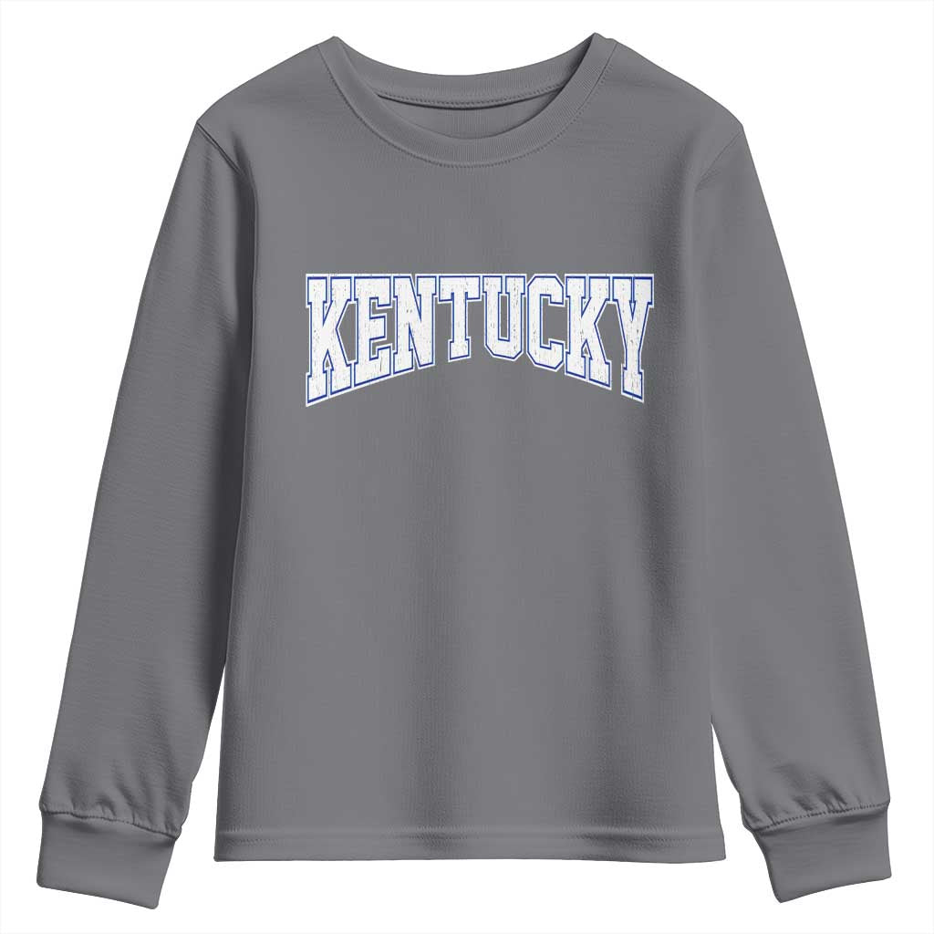 Kentucky Youth Sweatshirt Vintage Sports Design Kentuckian KY State
