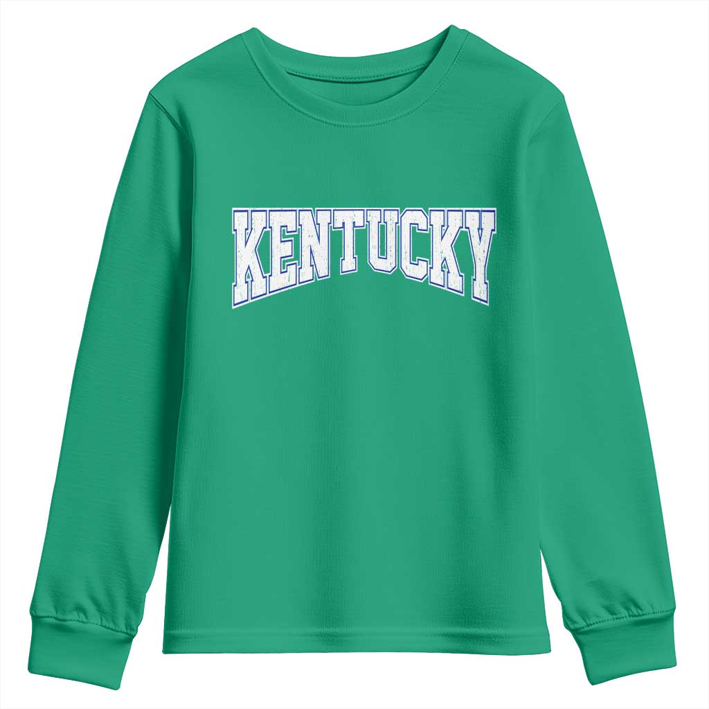 Kentucky Youth Sweatshirt Vintage Sports Design Kentuckian KY State