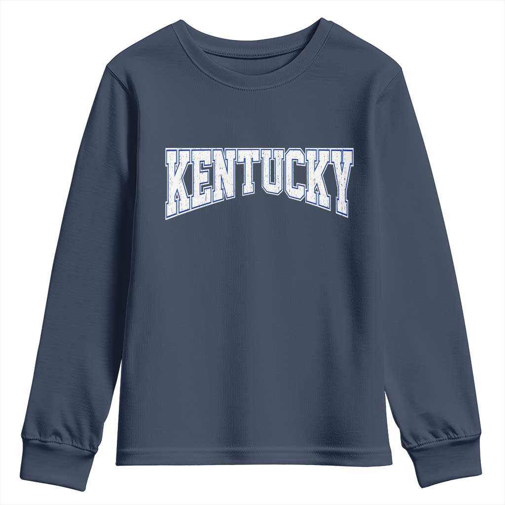 Kentucky Youth Sweatshirt Vintage Sports Design Kentuckian KY State