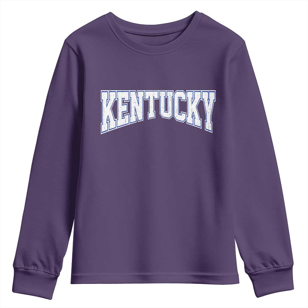 Kentucky Youth Sweatshirt Vintage Sports Design Kentuckian KY State