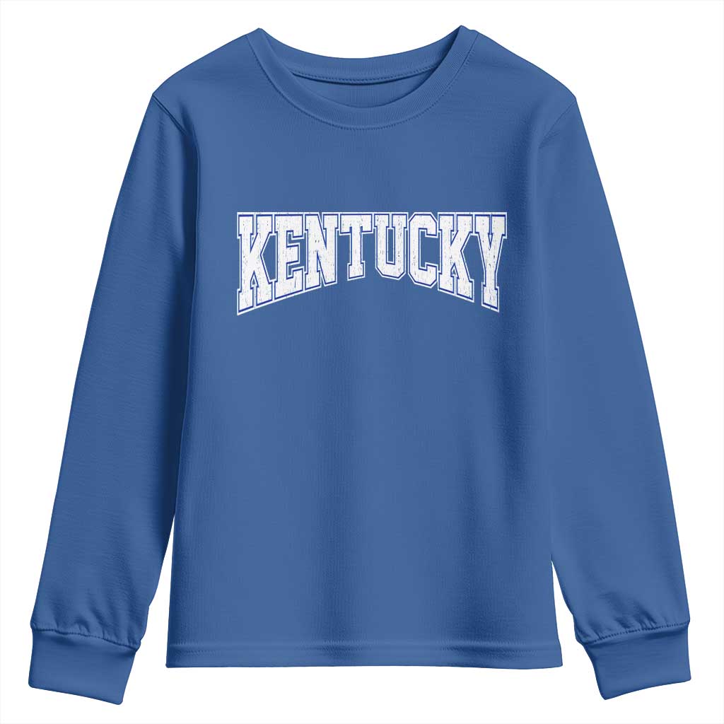Kentucky Youth Sweatshirt Vintage Sports Design Kentuckian KY State