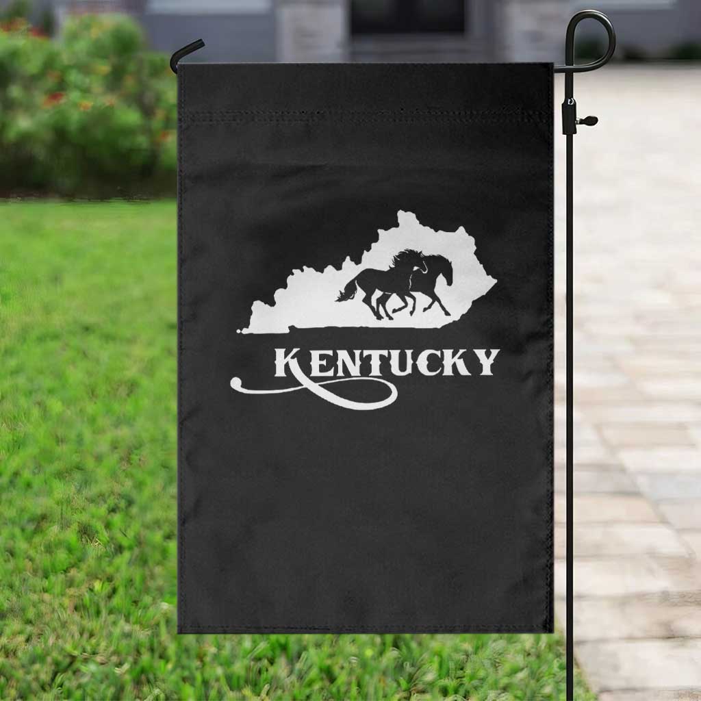 Kentucky Horse Map State Derby Day Garden Flag