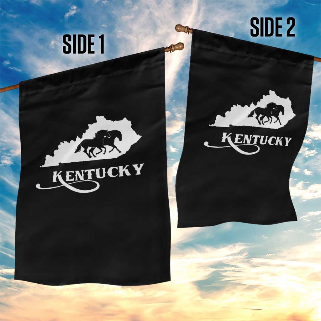 Kentucky Horse Map State Derby Day Garden Flag