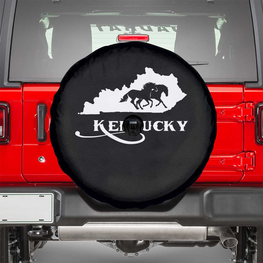 Kentucky Horse Map State Derby Day Spare Tire Cover