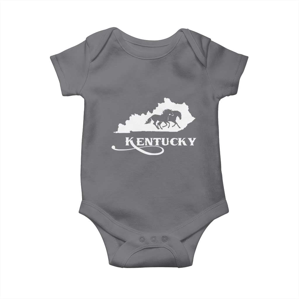 Kentucky Horse Map State Derby Day Baby Onesie