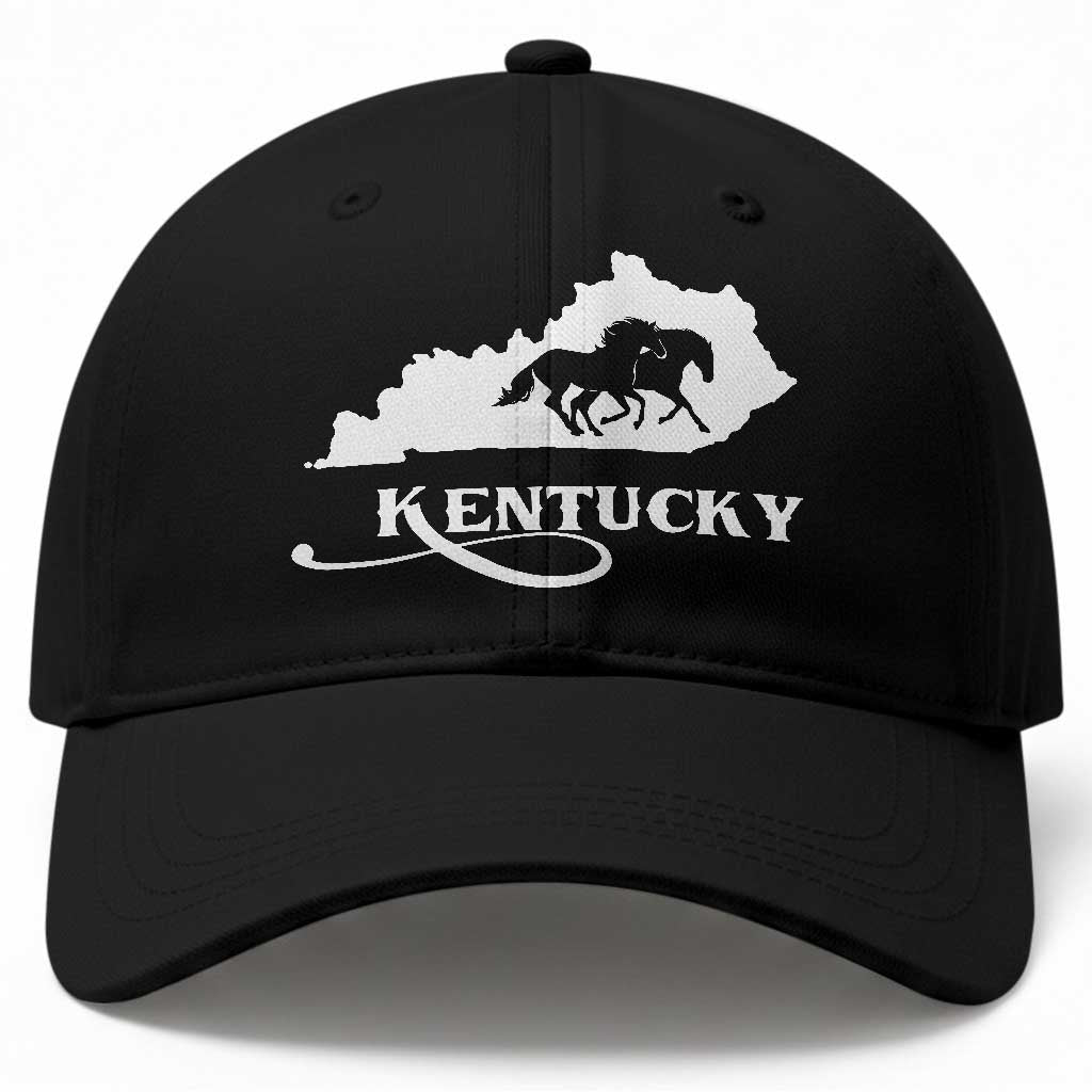 Kentucky Horse Map State Derby Day Baseball Cap