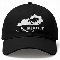 Kentucky Horse Map State Derby Day Baseball Cap